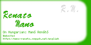 renato mano business card