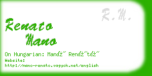 renato mano business card